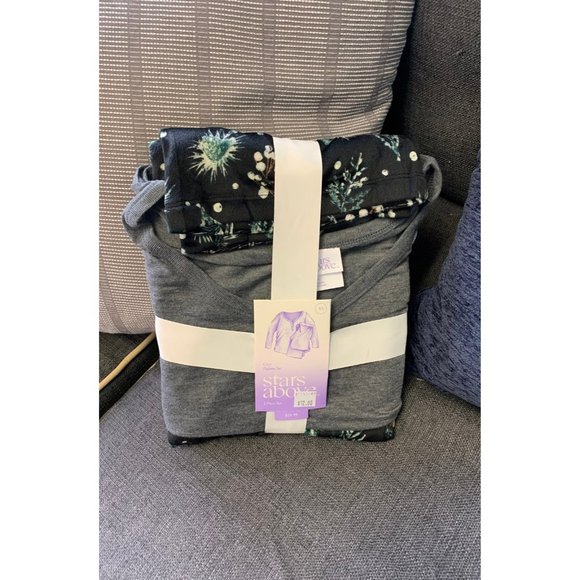 Target Grey Black PINE Fleece SOFT LOUNGE PJ SMALL Stars Above - Picture 2 of 4